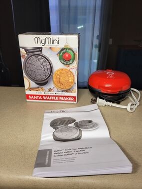 Nostalgia MyMini Santa Waffle Maker - Red